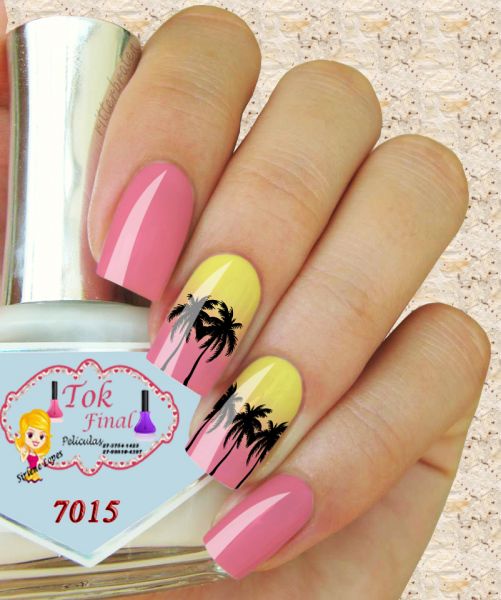 Películas e Adesivos para Unhas Mod. Amor de verão Cód. AV-7015