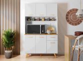 Kit Cozinha Livia 110 6P1G1N Branco Poliman
