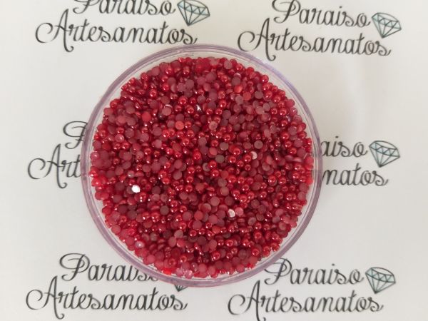 Meia Pérola 2mm Vermelha