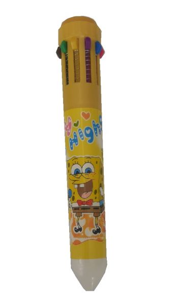 Caneta 10 Cores Bob Esponja