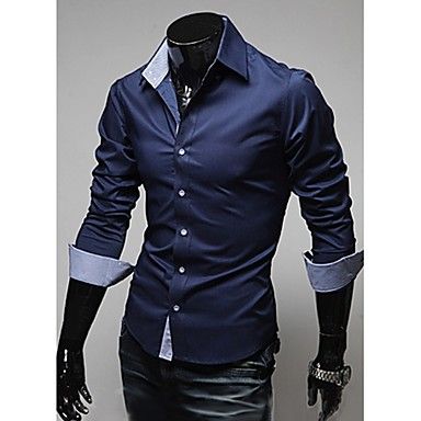 Moda Masculina cor sólida camisa #01134500