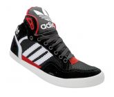 TÊNIS ADIDAS EXTABALL CANO MÉDIO PRETO E VERMELHO