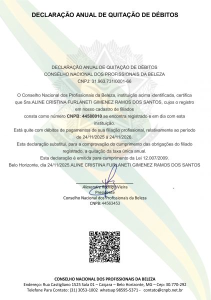 ALINE CRISTINA FURLANETI GIMENEZ RAMOS DOS SANTOS