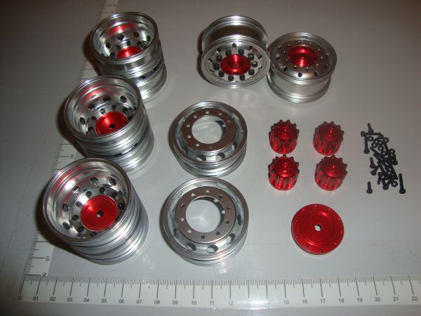 Rodas de Alumínio p/ Caminhão Tamiya 1:14