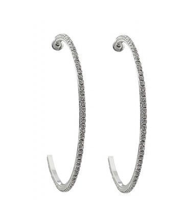 Argola Média Com Strass