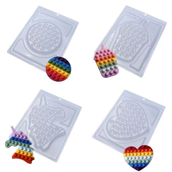 Kit de Formas de acetato simples Pop it para chocolate