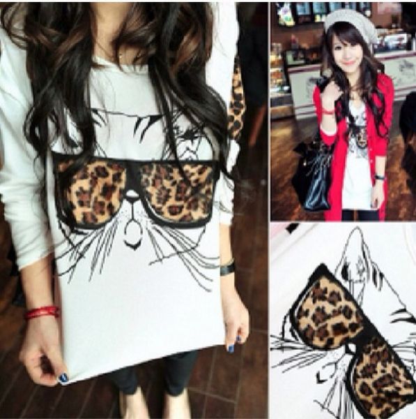 Blusa manga longa gatinha