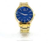 Relógio Calvin Klein Dourado Fundo Azul (Nacional)