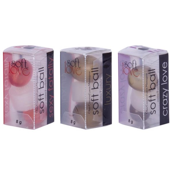 SOFT BALL BOLINHA PERFUME 8G 02 UNIDADES SOFT LOVE