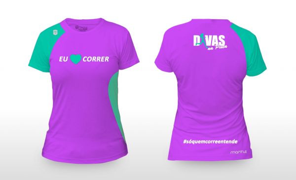 Blusa Feminina Baby Look "Eu Amo Correr"