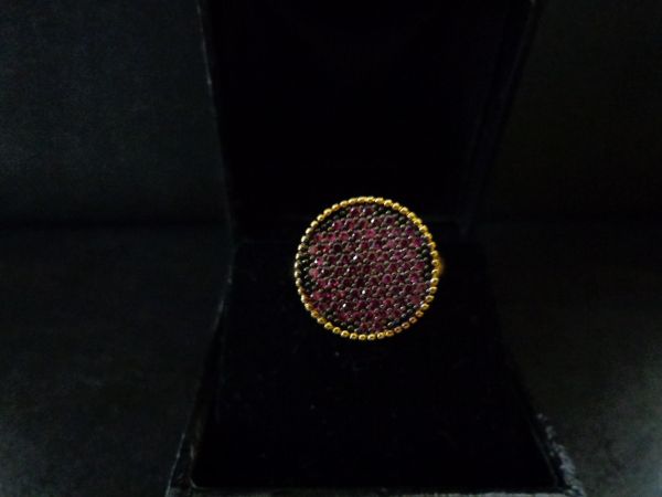 Anel Grande Zircônia vermelha AN00218