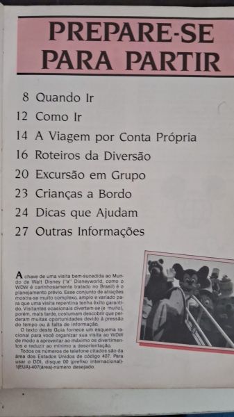 Disney World Epcot Center Guia Oficial 1989 com 200 ilustracões e fotos