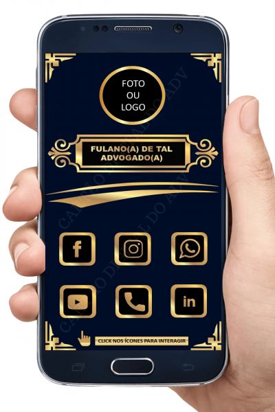 SL 46 - MARINHO COM DOURADO - ÍCONES QUADRADOS -