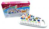 Piano Teclado Musical Infantil Sons Luz Eletronico 12 Teclas