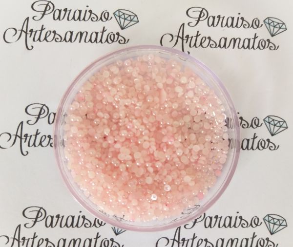 Meia Pérola 2mm Rosa Claro