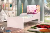 Cama Infantil Nicole Princesa Branco.Rosa J A Moveis