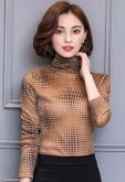 Blusa Inverno com Manga longa gola Alta