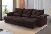 Estofado Retratil Reclinavel Atlas 320 3x90 Veludo Inca Marrom 17 Idealle