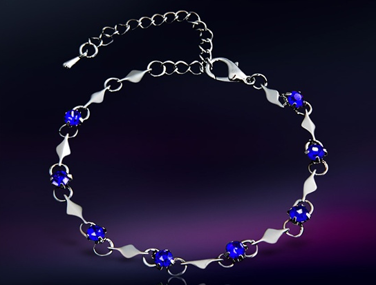 Bracelete de Crista Azul Cod 91.