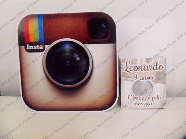 10 Centros de mesa - tema rede sociais - Instagran