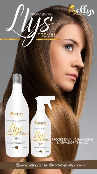 Kit Progressiva + ativador térmico Uso Profissional Bellys Llyz