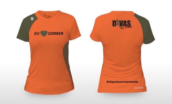 Blusa Feminina Baby Look "Eu Amo Correr"