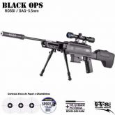 Rifle Pressão Chumbinho Black Ops Sniper 5.5 Nitro + Luneta