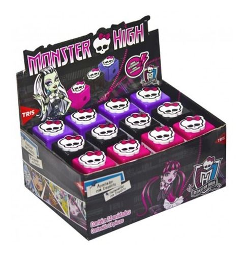 Apontador De Lapis Monster High Caixa Com 24 Unidades -tris