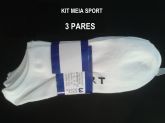 KIT 3 PARES - MEIA SAPATILHA