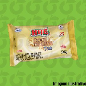 Doce de Leite Tablete Diet 240 Gramas Hué