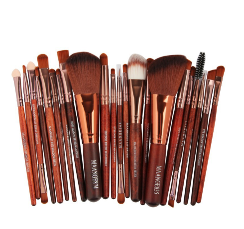 MAANGE 22pçs Kit de Pinceis de Maquiagem Blush em Pó Sombra Lápis Labial/ Kit de Maquiagem