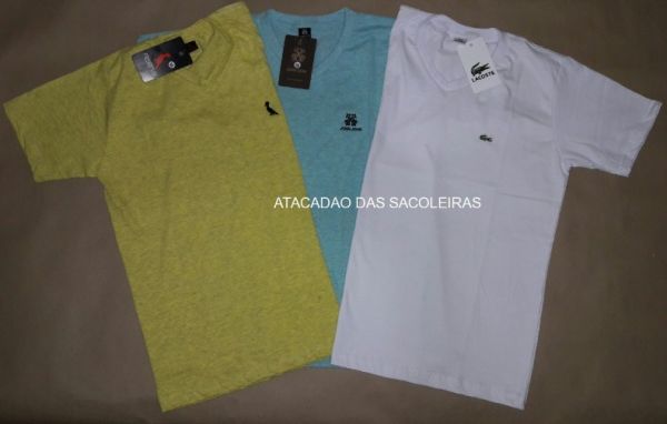10 CAMISETAS SÓ COM LOGO GOLA V - MARCAS VARIADAS