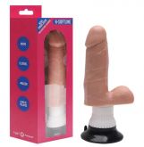 PÊNIS VIBRADOR COM VENTOSA 15 X 4CM COR BEGE KGEL