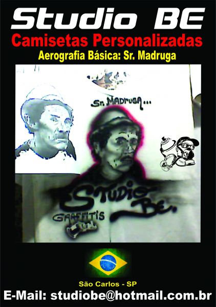 Camisetas em Aerografia e Graffitido Sr. Madruga