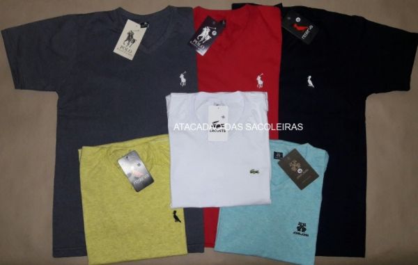 10 CAMISETAS SÓ COM LOGO GOLA V - MARCAS VARIADAS