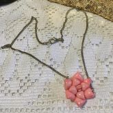 Colar Suculenta Rosa