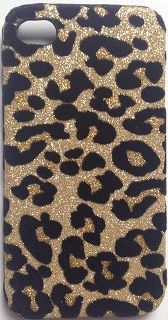 CASE ONCINHA AVELUDADA DOURADA PARA IPHONE 4 E 4S