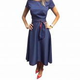 Vestido Casual Primavera Verão Bolinhas Manga Curta Gamiss