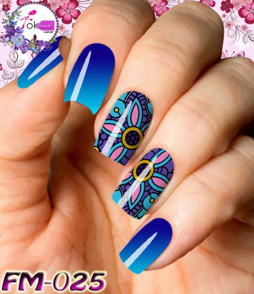 Películas e Adesivos para Unhas Mod.Floral Cód.Fm -025