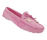 Mocassim Feminino Louis Vuitton Couro Rosa Claro