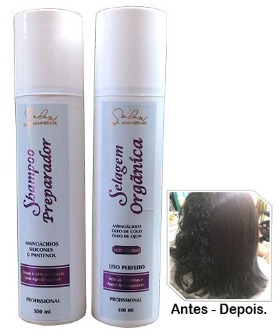 Kit Selagem Orgânica 500 ml - 100% Liso sem formol. SOLEM.