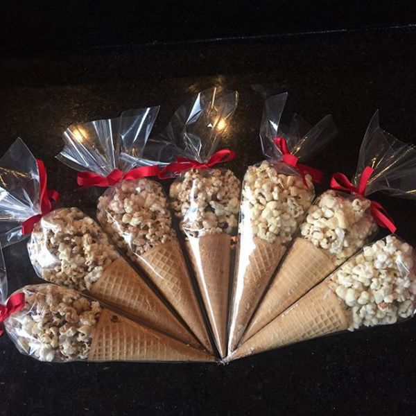 Pipoca Doce na Casquinha de Sorvete