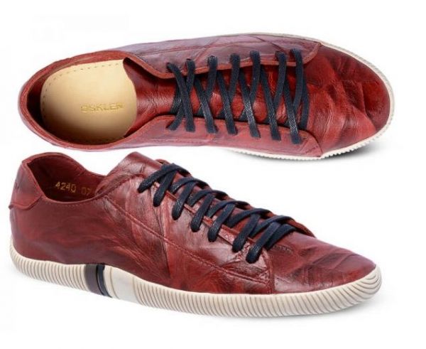 SAPATENIS OSKLEN COURO NAPA VERMELHO - SKM-752