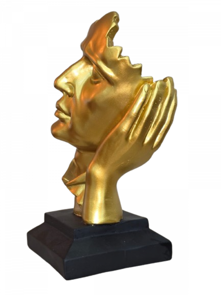 Decoração Faces Estatueta Figura Abstrata de Homem Resina 20 cm