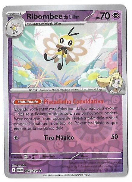 Pokemon Ribombee da Lilian Reverse Foil Escarlate e Violeta Amigos de Jornada