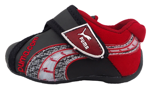 Tênis Puma Bebê Preto e Vermelho