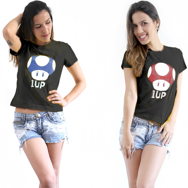 camiseta Super Mario - 1UP vida