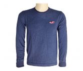 Camisa Manga Longa Hollister Azul Marinho MOD:76975 [Réplica]