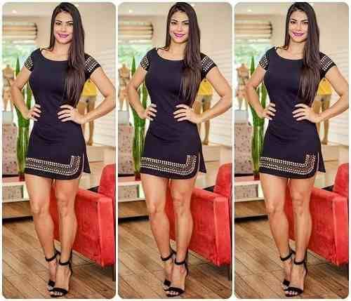 ♡ Vestido Curto Feminino Pedraria