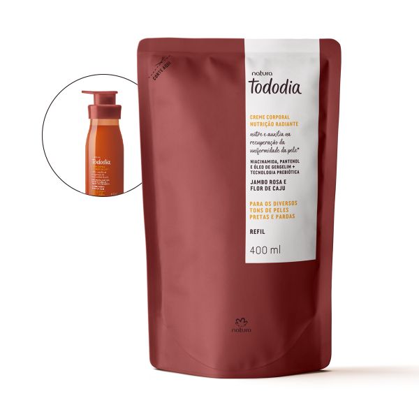 Tododia Jambo Rosa e Flor de Caju creme nutritivo corporal - 400ml